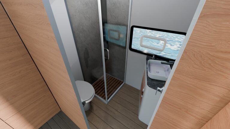 bathroom-sideview-entering-door-ss1320-catamaran